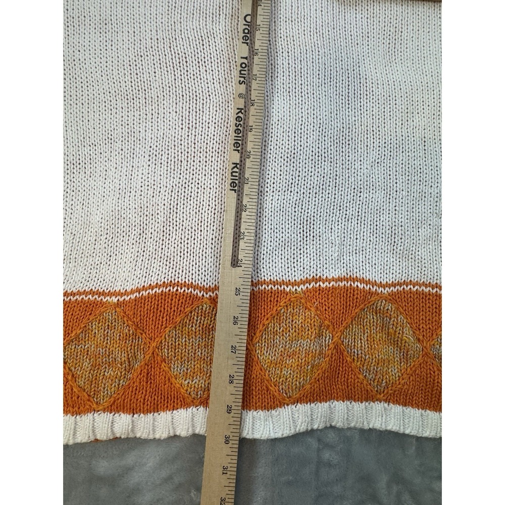 Vintage Birch Bros Vest Tennessee Volunteer Adult 3XL Orange Knit Cardigan - Picture 9 of 9